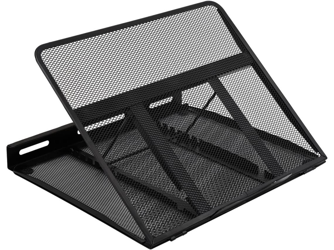 Suporte Ergonômico Ajustável E Ventilado Para Laptop, 33 X 28,7 X 18,5 Cm, Preto Slowmoose