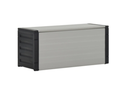 Vidaxl Cesto De Resíduos Para Jardim 85x34x40 Cm Cinzento