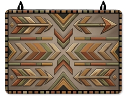 Arrowhead Tampa Para Fogão Elétrico, Boêmio Tribal Design Em Ziguezague Com Diamantes, Cor Café Com Gotas, Revestimento