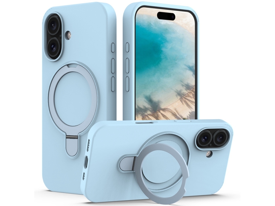 Capa Yuysan Para Iphone 16 Pro Silicone Líquido Magsafe (íman, Suporte Para Anel,) Off White