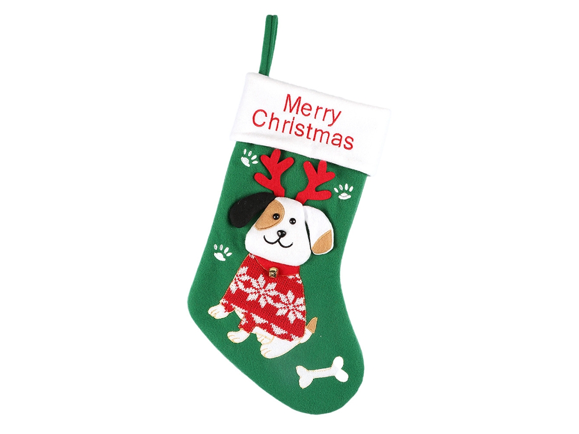 Meia de Natal para Decoração de Árvore, com Material Tecido Não Tecido