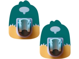Suporte para Chuveiro Nuobesty 2 Peças, Suporte para Chuveirinho, Base Ajustável, Abs e Pvc, Verde, Banheiro