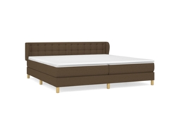 Box Spring Bed, Box Spring Beds Vidaxl Marrom Tecido (200 X 200 Cm)