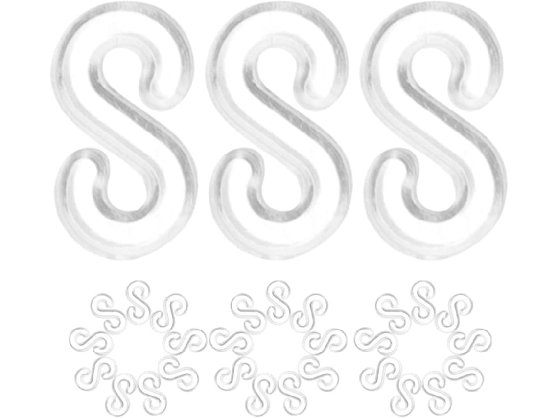 Garneck 1000-clips Em Formato De S Para Pulseiras Borracha, Ferramenta De Plástico Leve E Durável Para Artesanato