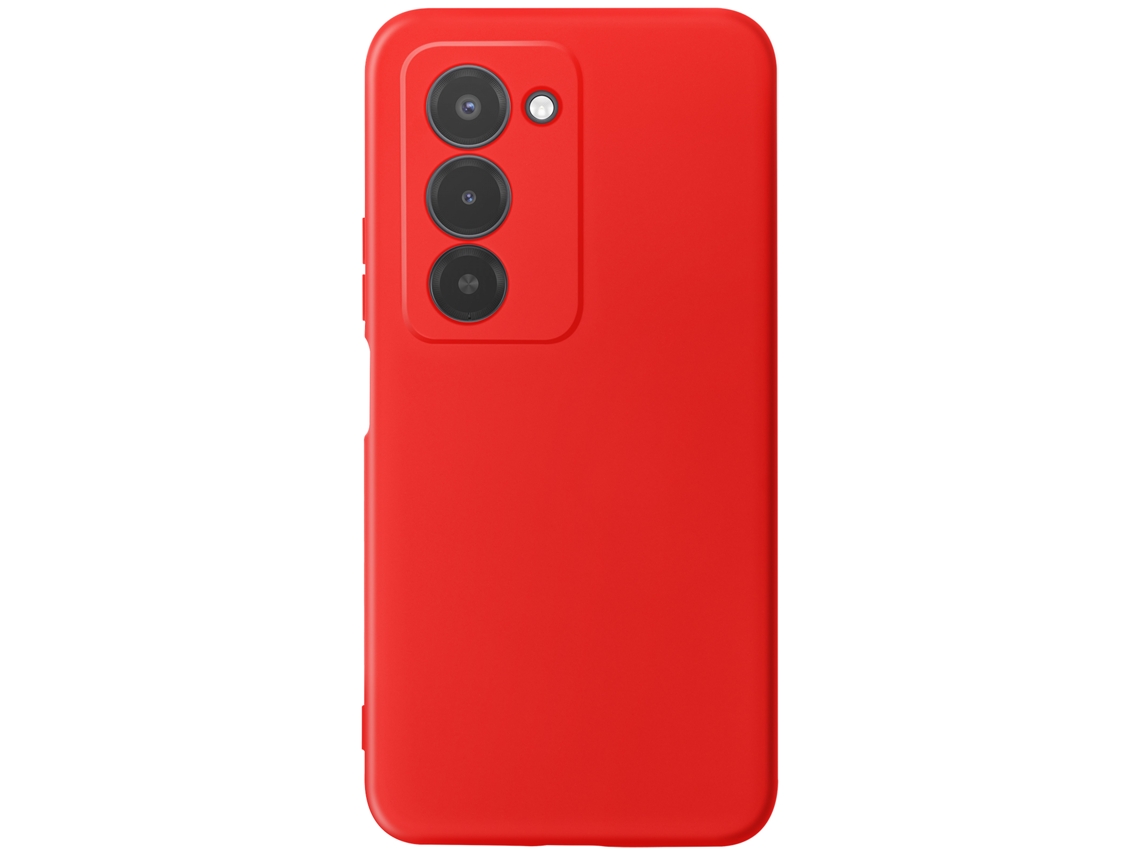 Avizar Capa Para Redmi 15 5g Em Silicone Macio Com Reforço Para Câmera Vermelho
