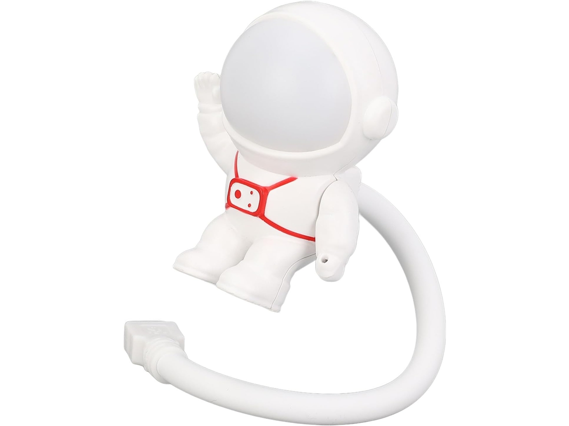 Luminária Noturna Led Bicolor Com Controle De Voz E Tema Astronauta
