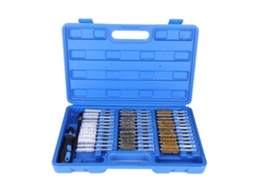 Conjunto De 38 Escovas De Aço Com Vara De Extensão 1/4" Hexagonal Aço Inoxidável Latão Nylon