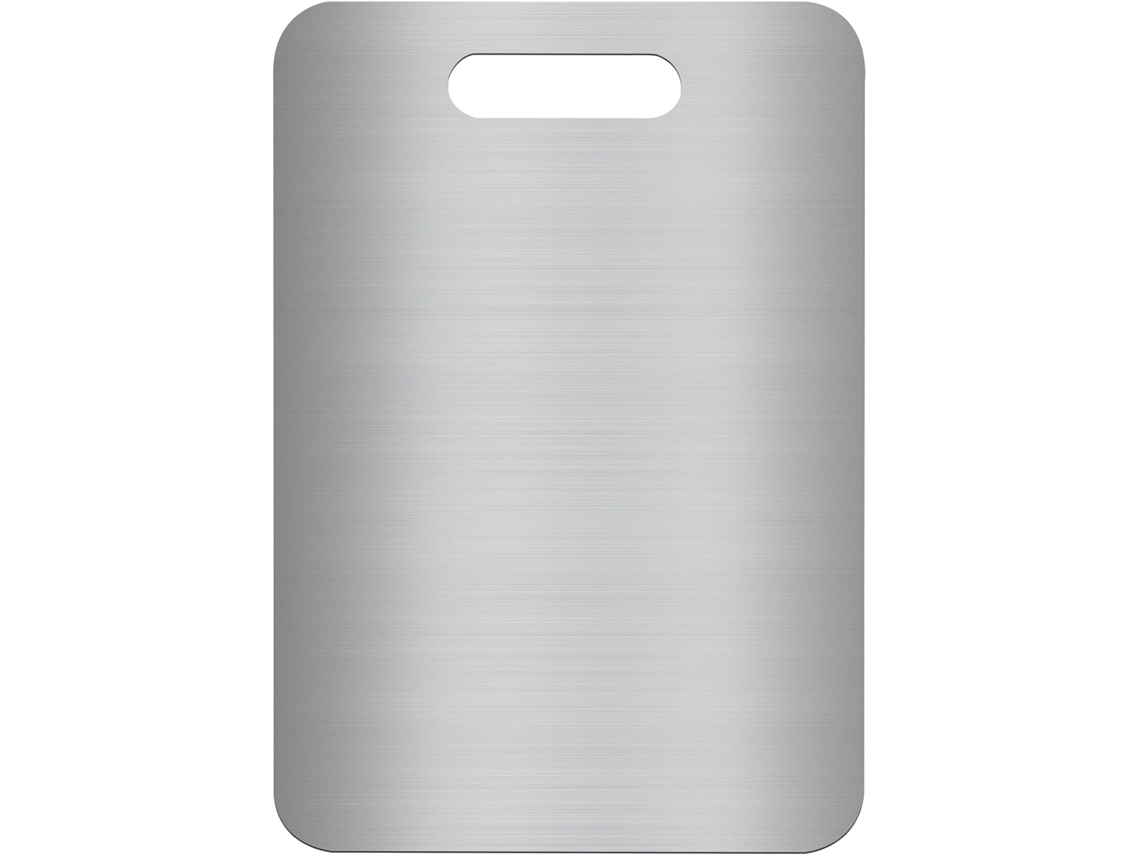 Tábua de Corte - Aço Inoxidável 304 - Dupla Face - Livre de BPA - 34 x 23 cm