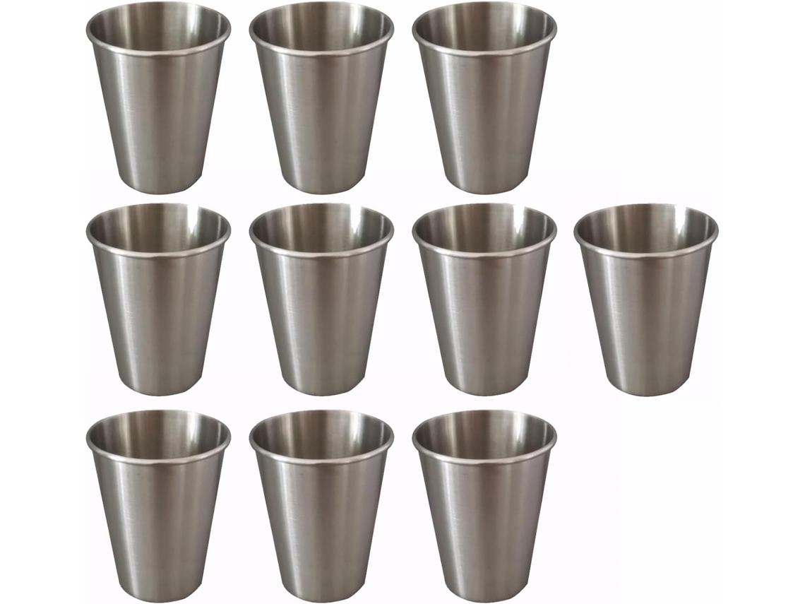 Conjunto De 10 Copos Térmicos De Aço Inoxidável Com Bordas Arredondadas Delicados Para Uma Experiência Segura