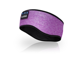 Máscara de Dormir com Faixa de Cabeça e Música Bluetooth Roxa AQUAFORGE