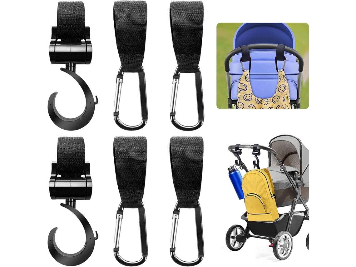 Gancho para Carrinho de Bebê para Bolsas e Sacolas, 6 Peças AQUAFORGE