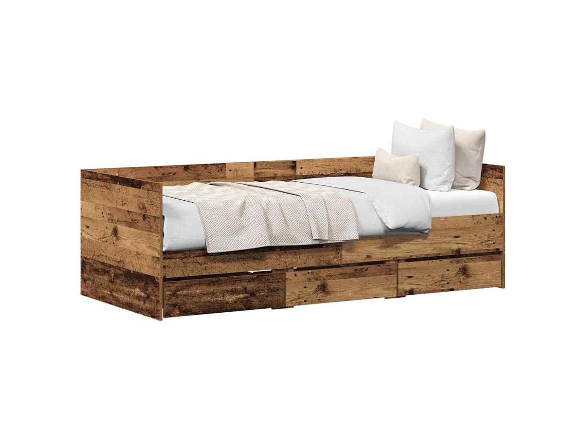 Sofá cama Madeira Antiga 90x200 cm com Madeira Processada MAISON EXCLUSIVE