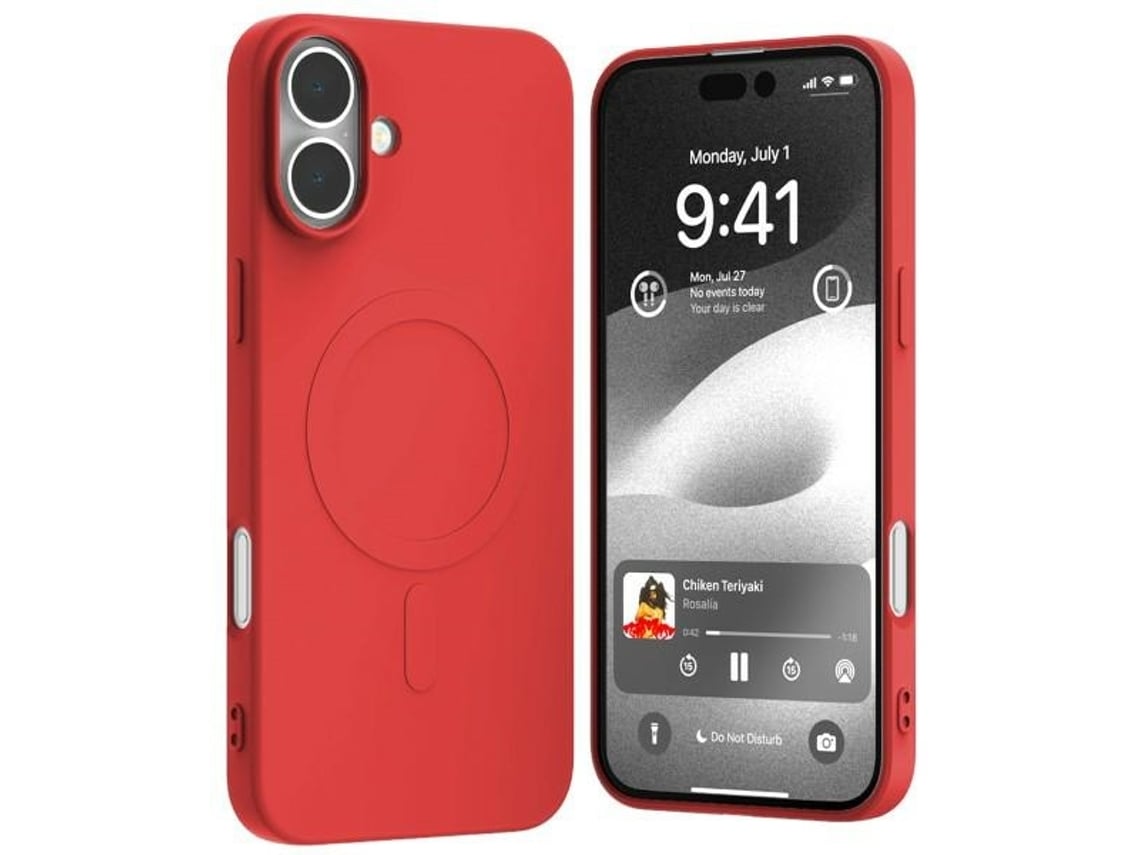 Capa Magsafe para iPhone 16 Plus MERCURY Silicone Vermelho