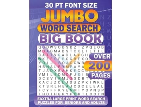 Livro Jumbo Word Search Big Book 30 Pt Font Size de Fairyland Books (Inglês)