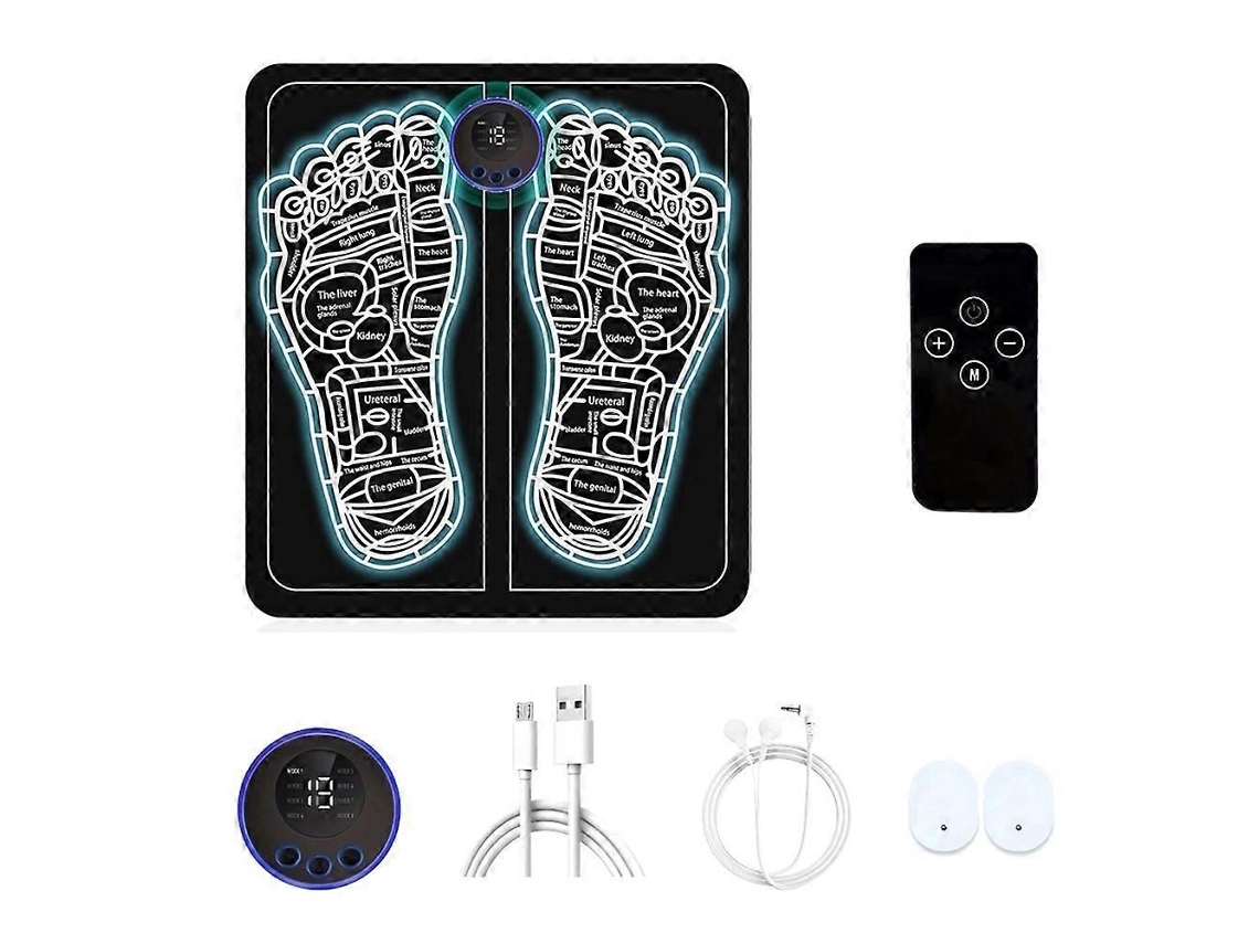 Massageador De Pés Acupoint 200mah, Almofada Massagem Inteligente Ems Para Os Pés, Fisioterapia Por I Mpulsos, Micro