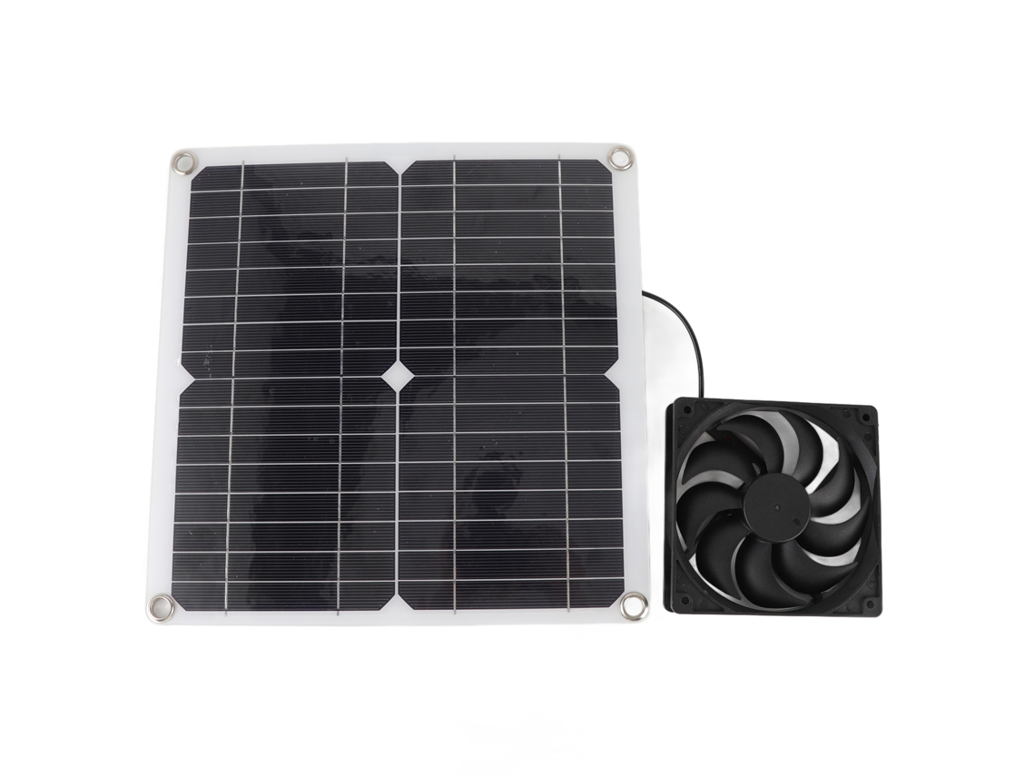 Ventilador Solar Portátil 12w Carros Rvs Casa Viagem