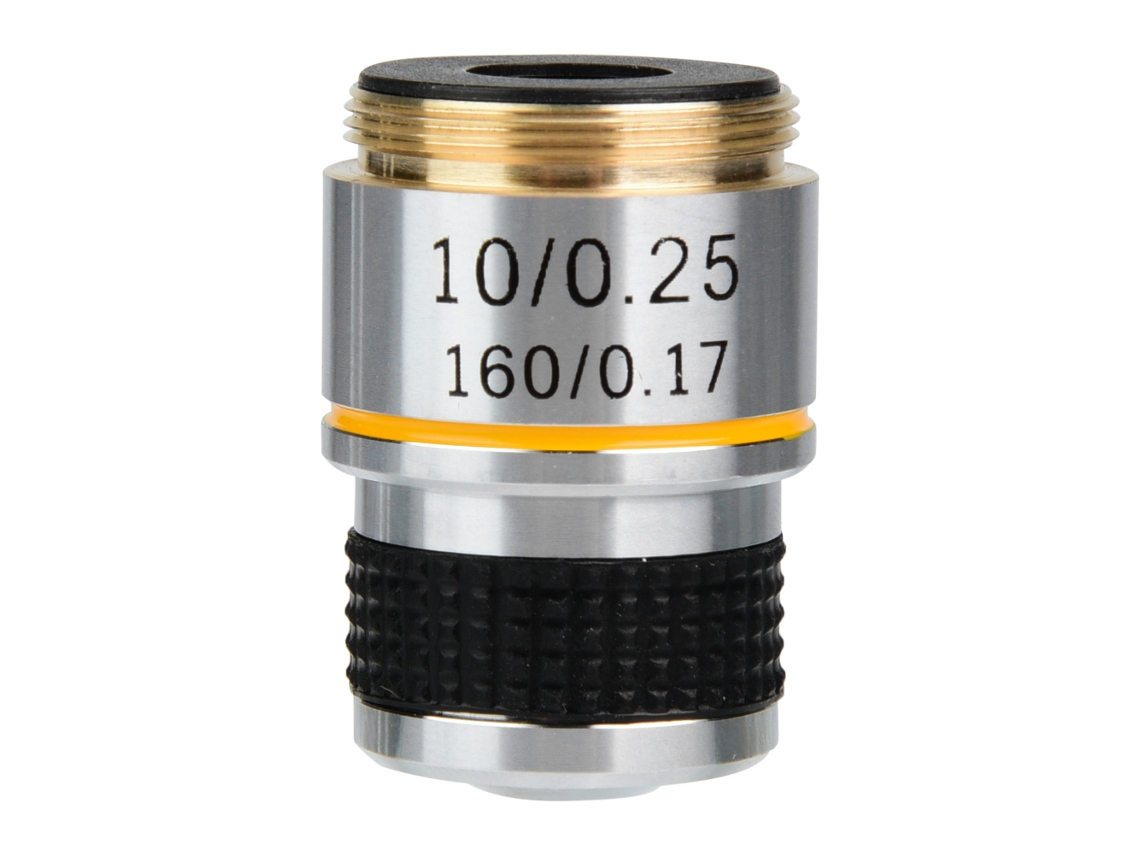 Lente Objetivo Acromática 10x Para Microscópio Biológico 160/0.17