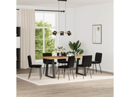 Vidaxl Cadeiras De Jantar 6 Pcs Veludo Preto