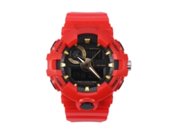 Reloj De Pulsera Redondo Smael Con Doble Display Analógico Y Digital Luz Led