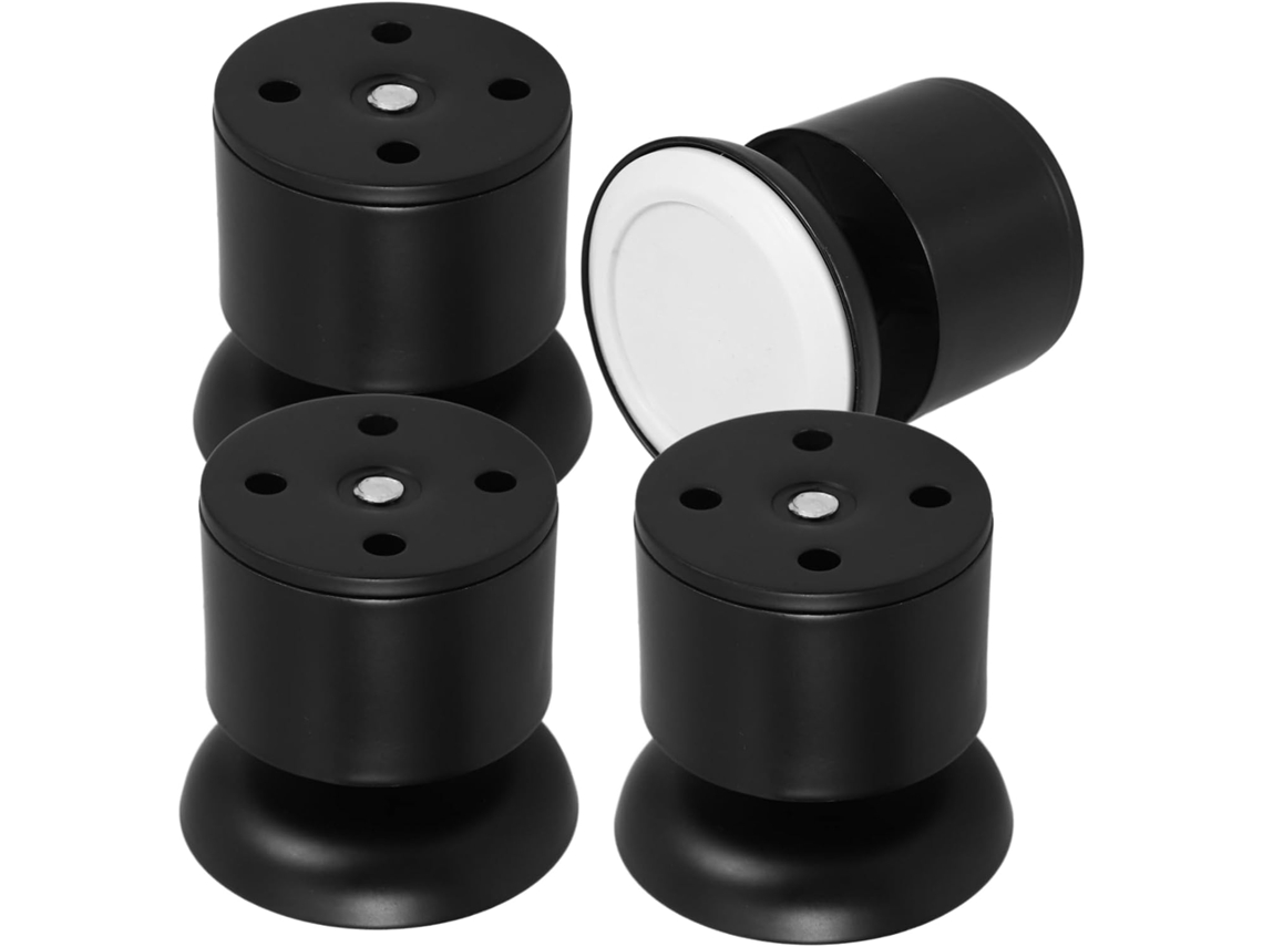 Nuobesty Conjunto De 4 Pés Cômoda Em Aço Inoxidável Para Móveis, Ajustáveis E Para Armário