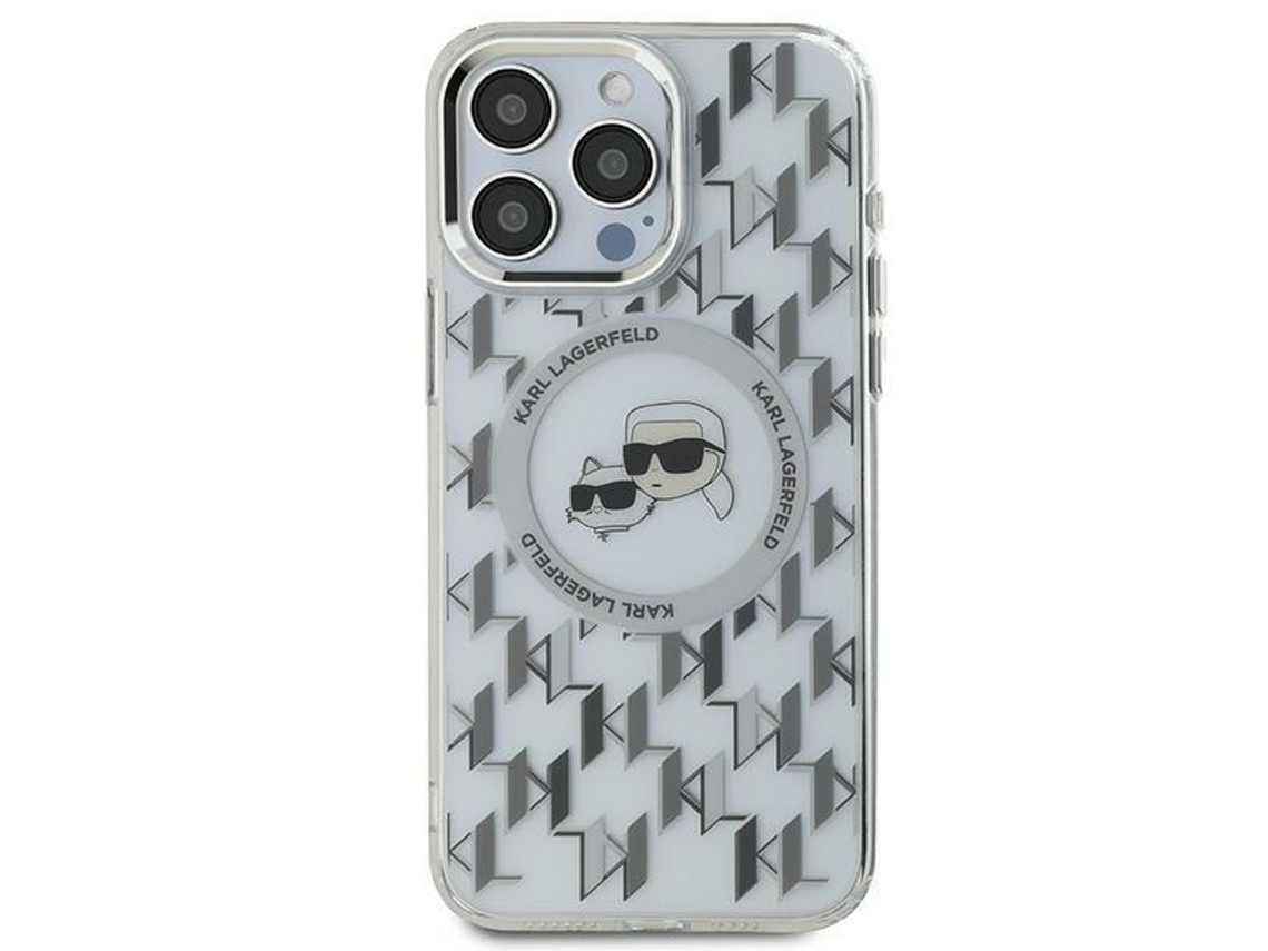 Capa Magsafe para iPhone 15 KARL LAGERFELD Pele Sintética Transparente
