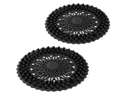 2026 capturador de Cabelo de Silicone para Drenagem, Tampa Anti pelo para Banheiro e Cozinha, 2 Peças (preto)