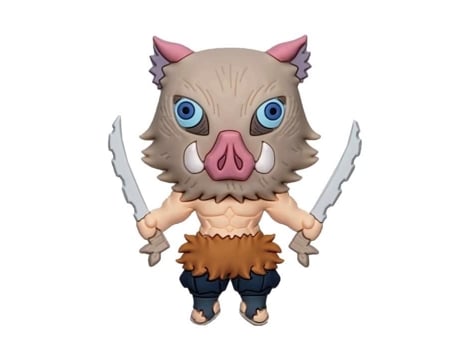 Ímã colecionável Monograma Inosuke Hashibara 6 cm Resina plástica Demon Slayer