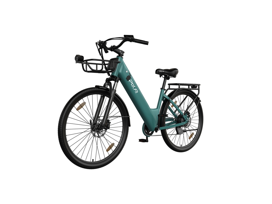 Bicicleta Elétrica Urbana Pixar C1 Pro, Bateria De 36v 18ah, Caixa De Velocidades Shimano De 7 Velocidades, Travões Hidráulicos.