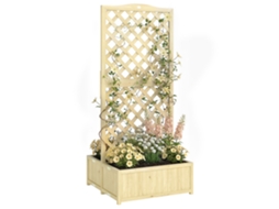 Vaso com Treliça para Plantas, 73 X 70 X 170 Cm, Natural | S/MARCA