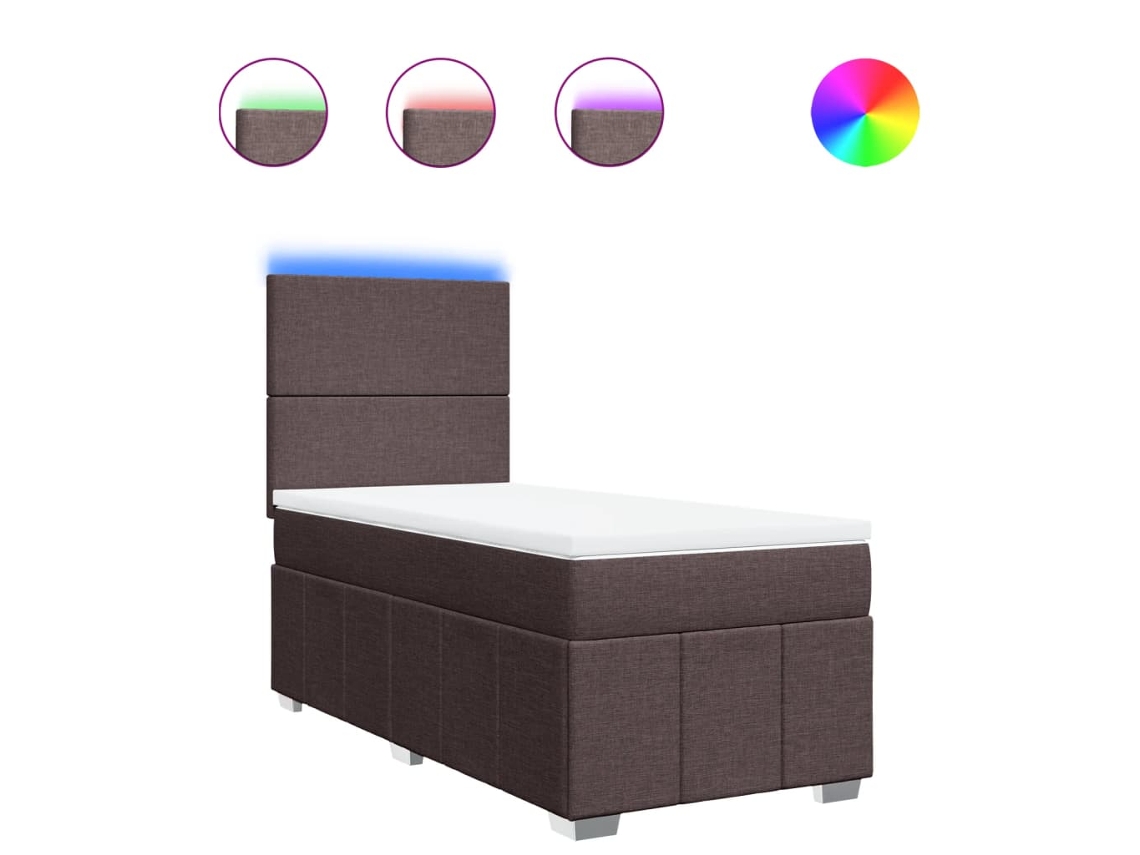 Box Spring Bed, Box Spring Beds Vidaxl Marrom Tecido (100 X 200 Cm)