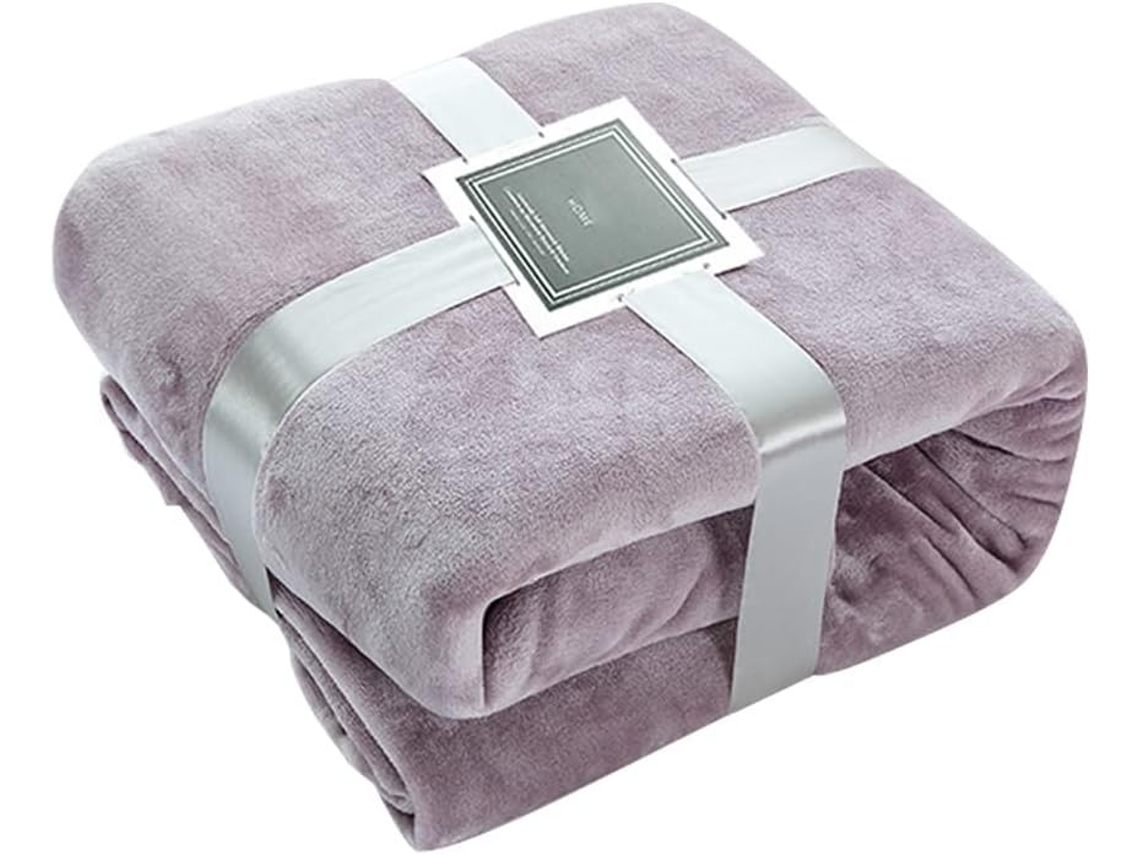 Manta de Flanela Lisa Fansu Grande Felpuda e Moderna Super Macia Quente Ideal para Cama Adequada Todas as Esta