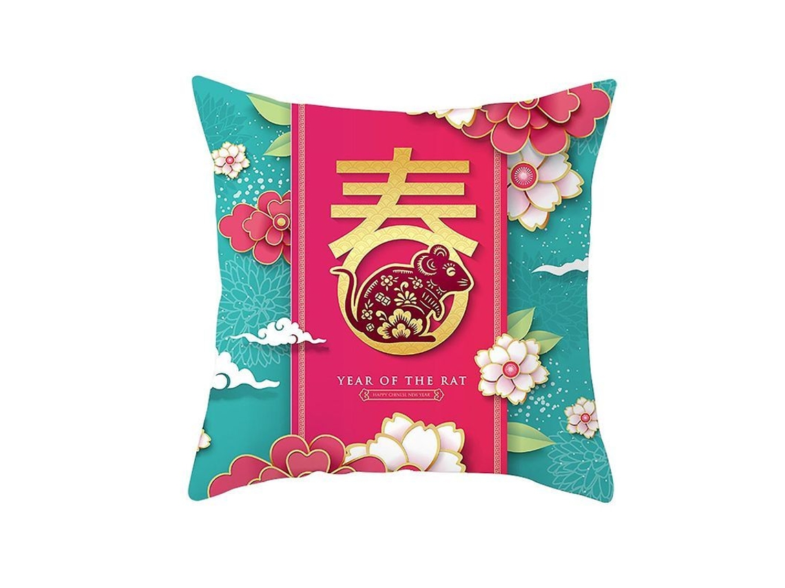 2026 funda de Almofada para Festival da Primavera com Estampado Decorativo para Sofá Cama Dormitório