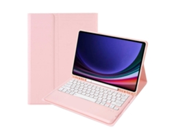 Capa De Couro Para Tablet Samsung Galaxy Tab S10+ A810b Com Teclado Bluetooth Destacável E Compartimento Para Caneta.