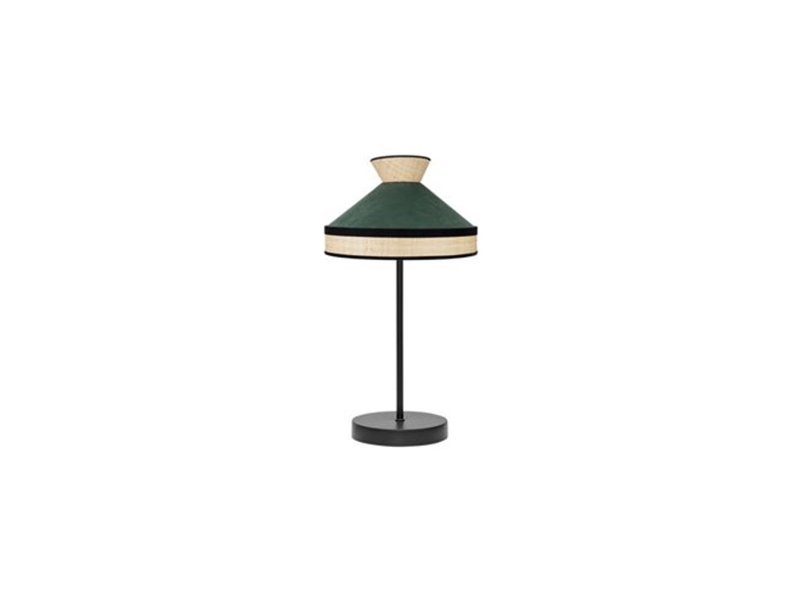 Fabrizio Candeeiro De Mesa 1xe14 Natural/verde Garrafa 45x20x20 Cm Fabrilamp