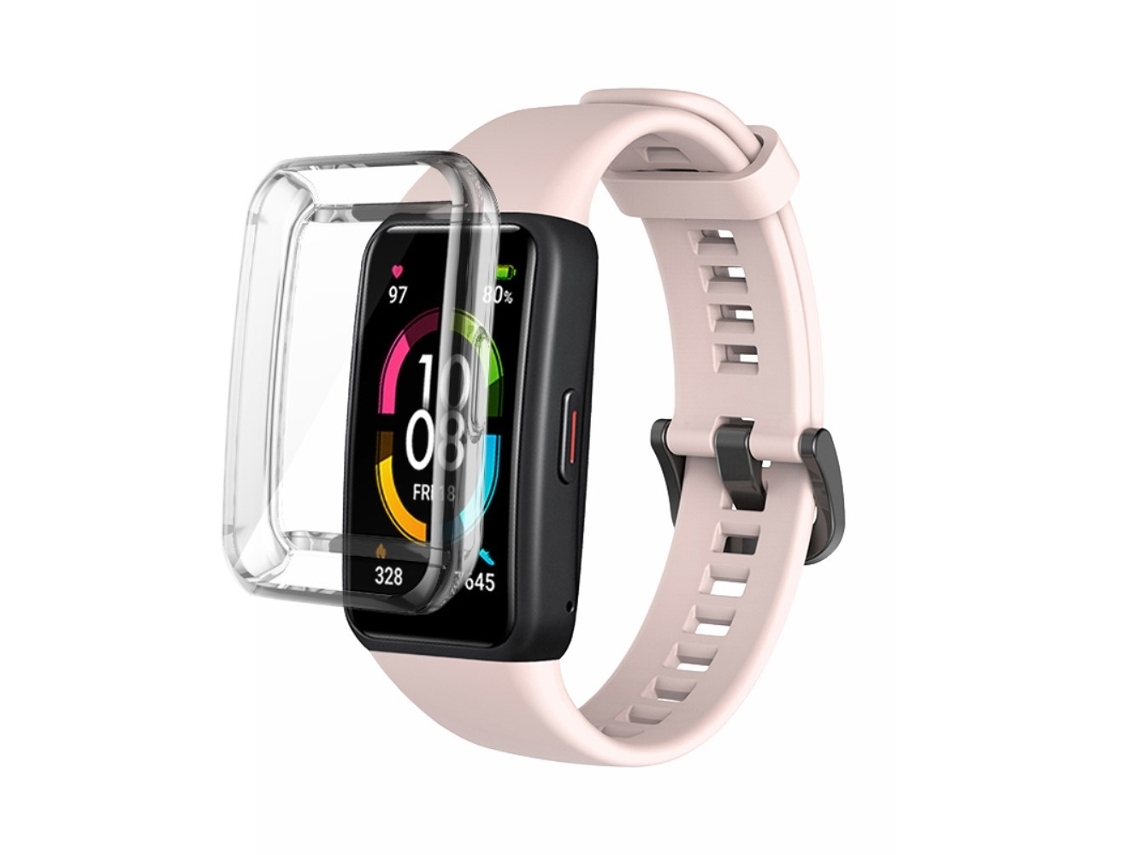 Lurelia Pulseira De Silicone, Compatível Com Huawei Band 6 Rosa Claro