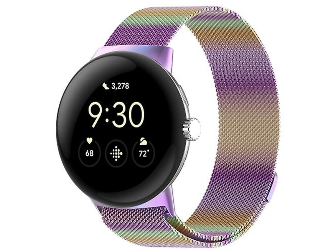 Lurelia Pulseira, Compatível Com Google Pixel Watch, De Aço Inoxidável Milanês, Cor, Acabamento Moderno