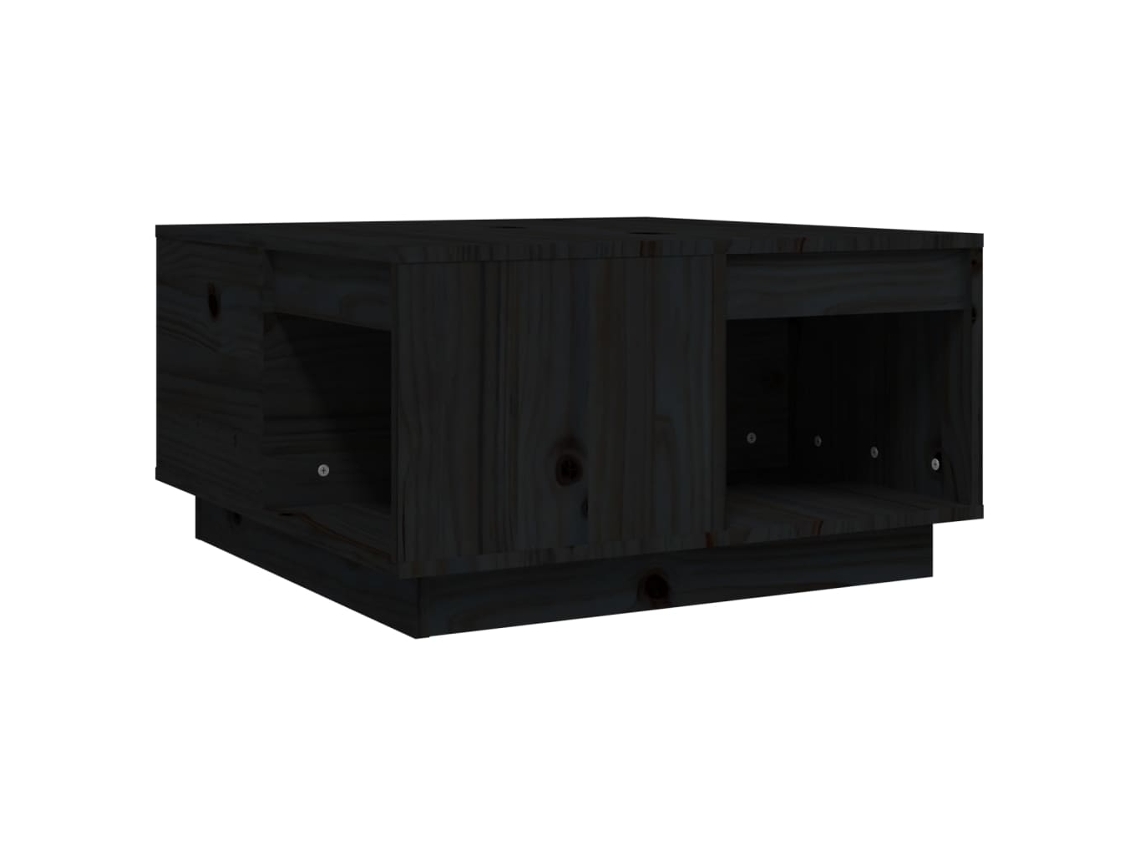 Coffee Table, Coffee Tables Vidaxl Preto Madeira De Pinho (60 X 61 X 32.5 Cm)