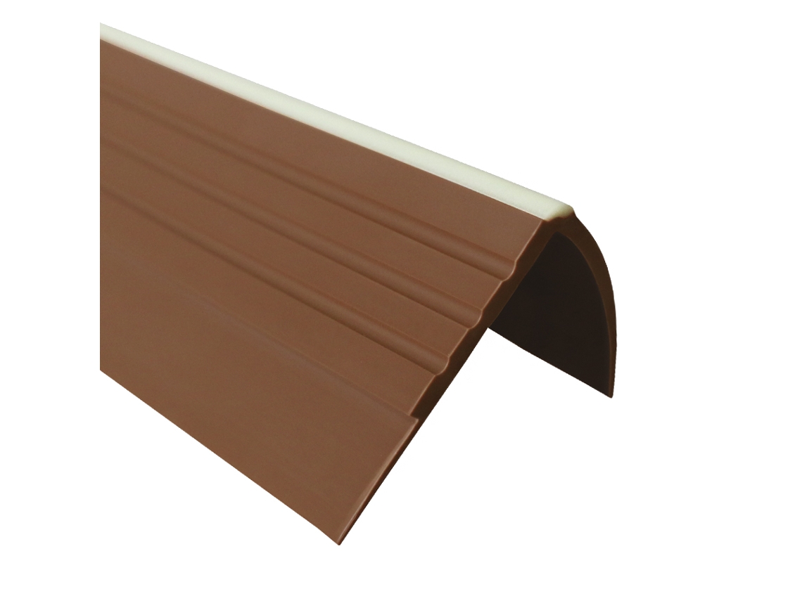 Perfil De Borda De Escada Quest Pvc 40x40 Mm Fluorescente, Castanho, 150 Cm