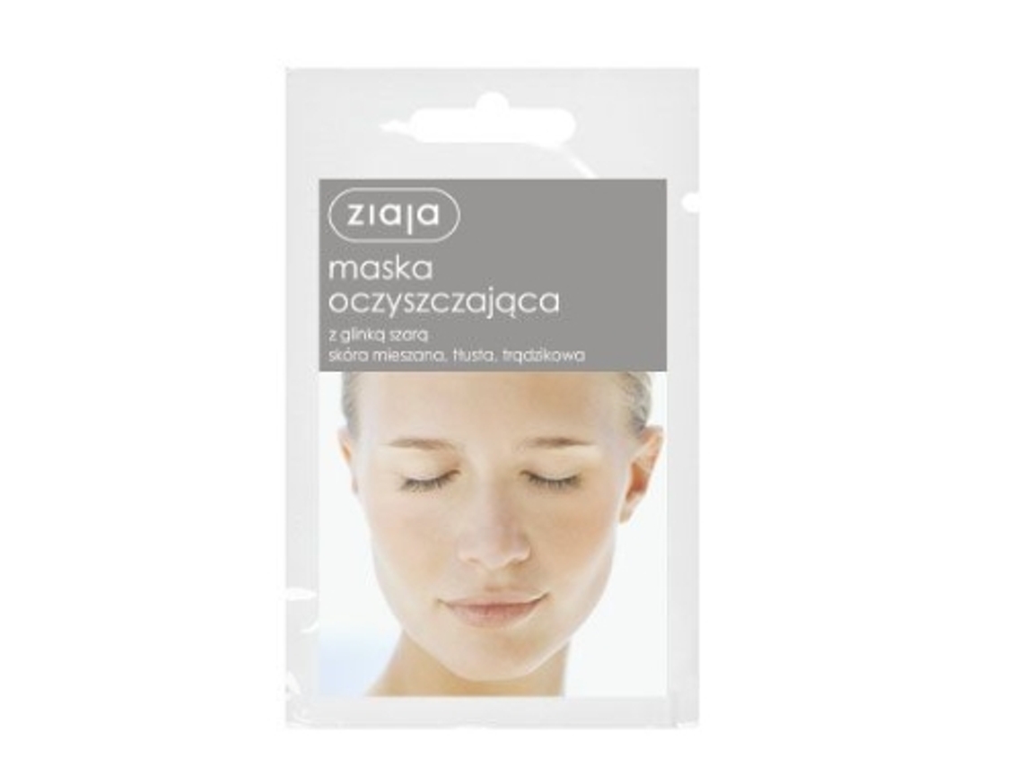 Ziaja, Máscara Purificadora Com Argila Cinza, Pele Mista, Oleosa E Acne, 7ml