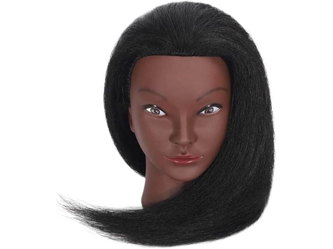 Cabeça de Manequim SFUSHOS com 100% cabelo humano, 40 cm para prática de tranças e penteados