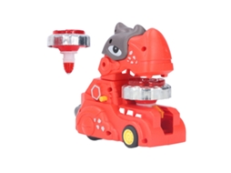 Brinquedo De Dinossauro Transformável Com Luzes E Giróscopo De Liga, Veículo Vermelho, Brinquedo De Carro Transformador Dino