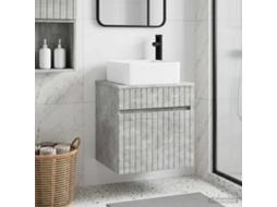 Vidaxl Vanidade De Pia De Parede Cinzento Cimento 49 X 41 X 63 Cm