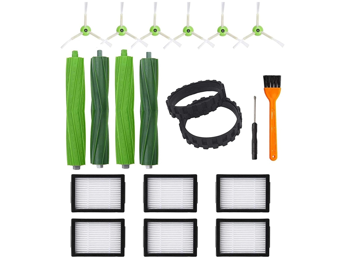 Peças de reposição para aspirador de pó irobot roomba i7 i7 i6 i8 i3/plus e5 e6 e7, escovas, filtros hepa, pneu de roda