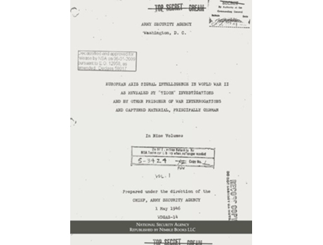 Livro European Axis Signal Intelligence in World War II de National Security Agency e Army Security Agency (Inglês - Capa Dura)