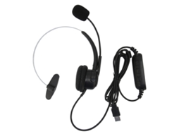 Aetheria auricular Usb com Microfone Anti ruído Controle de Volume para Centro de Chamadas e Reuniões