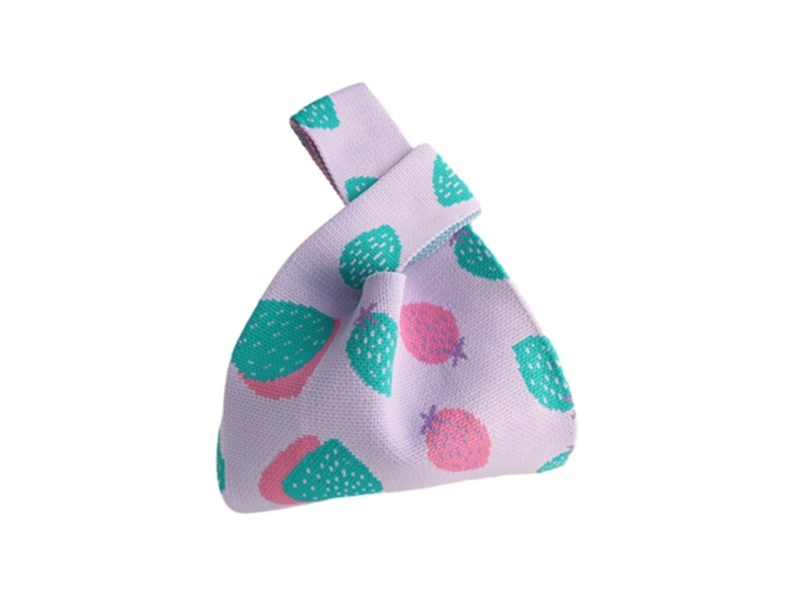 Bolsa de Crochê Feminina Estilo Sacola, Pequena e Tricotada AQUAFORGE