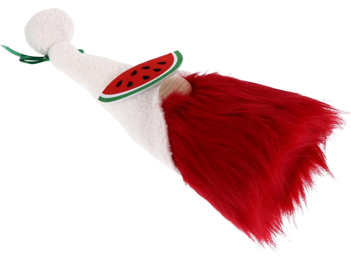 Gnomo Havaiano de Tecido Vermelho Decoração Criativa de Melancia para Jardim e Festas Ambiente Festivo para o Verão CHABERLU