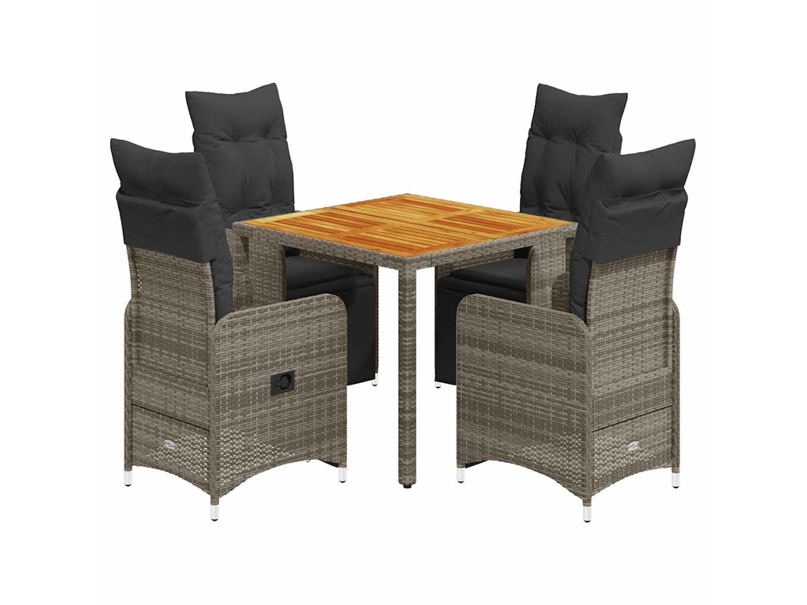 Bistro Set, Bistro Sets Vidaxl Cinzeto Rattan / Vime (90 X 90 X 75 Cm)