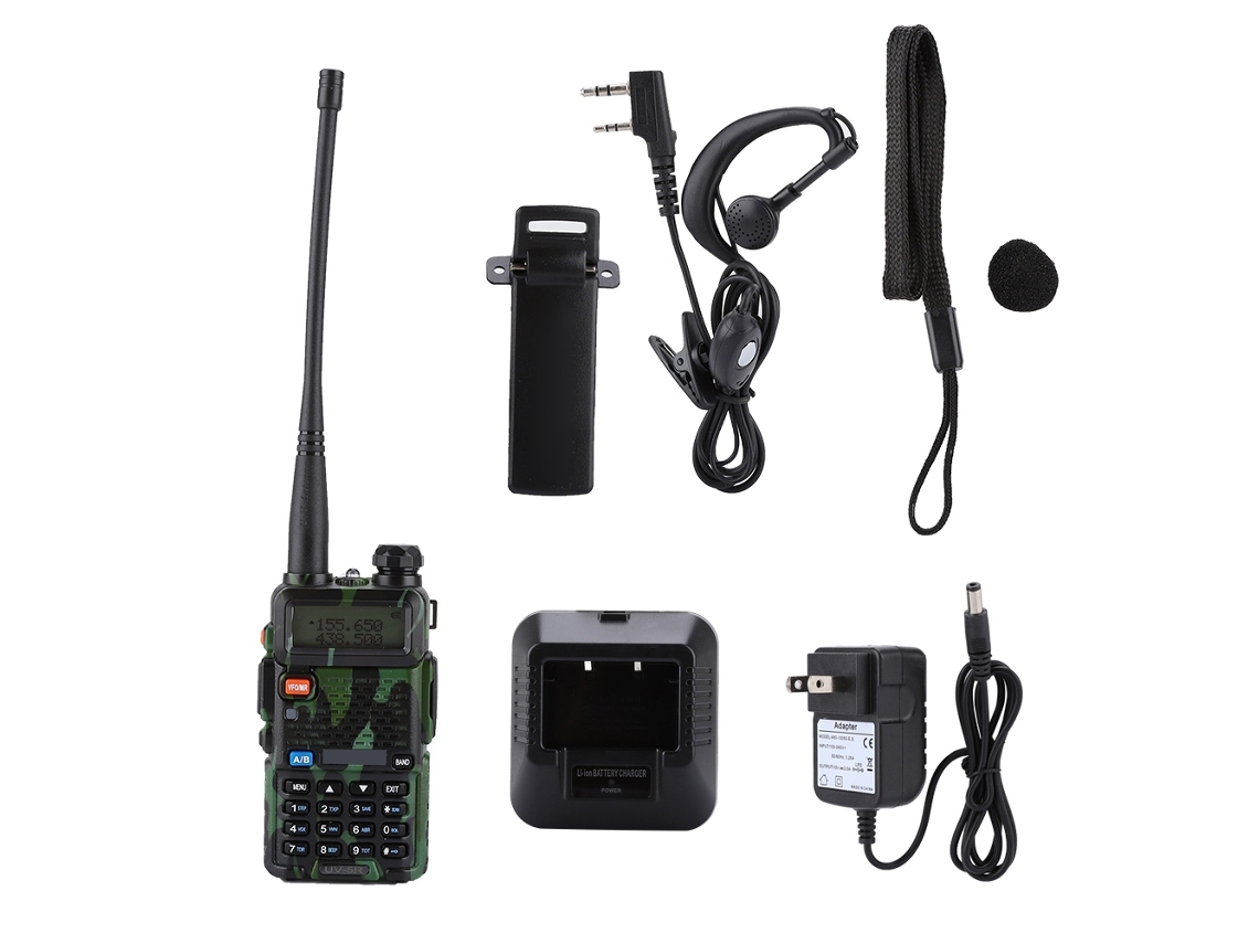 Mini Rádio Portátil De Mão Com Duas Bandas, Walkie Talkie Para Baofeng Uv 5r Brilvibera