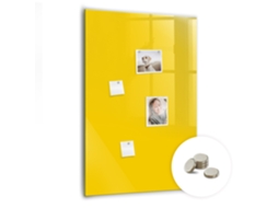 Quadro Magnético De Parede Amarelo Claro Para O Quarto Das Crianças Espelharte (70x100 Cm)